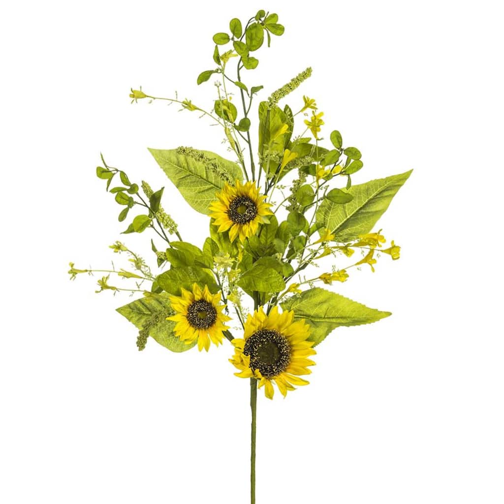 33" Sunflower and Wildflower Artificial Floral Silk Spray