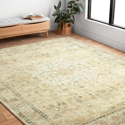 Alexander Home Juliet Ultra-Soft Distressed Persian Medallion Rug