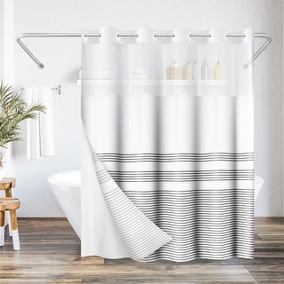 Americanflat 72x75 Hookless Shower Curtain - 100% Polyester - Bed Bath ...