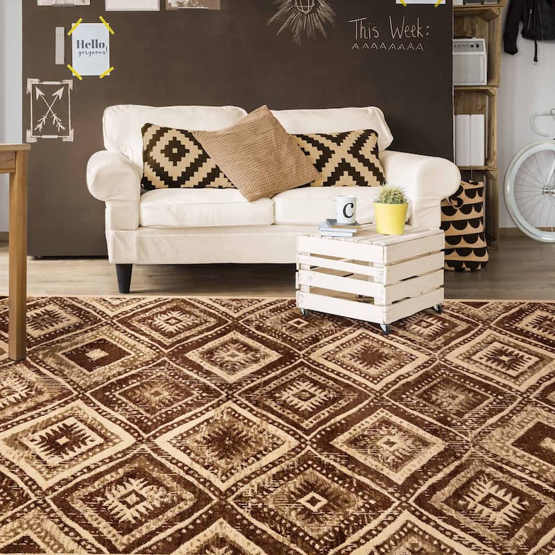 Superior Farmhouse Southwestern Power-Loomed Indoor Area Rug