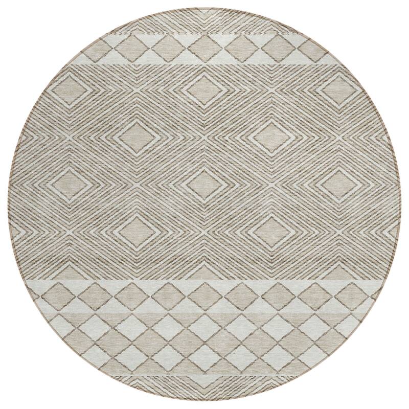HomeRoots Geometric Transitional Rectangle Outdoor Rug