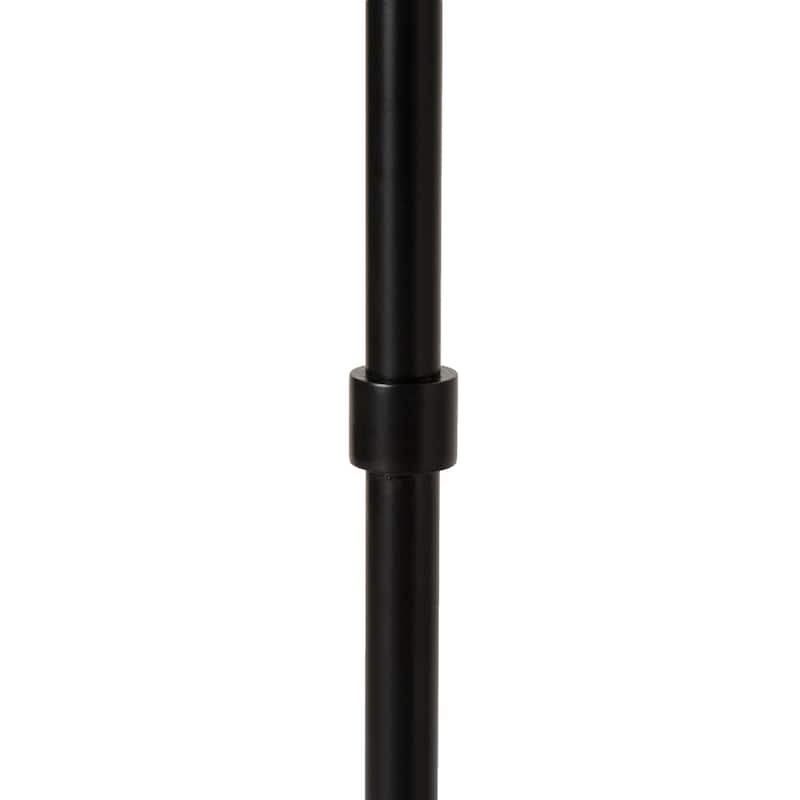 Renwil Ruslur 62.75" Tall Matte Black Floor Lamp with Tapered Linen Shade