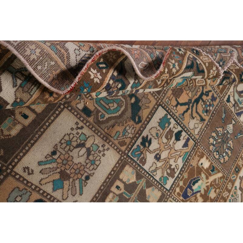 Garden Design Bakhtiari Vintage Persian Area Rug Handmade Wool Carpet - 6'6" x 9'9"