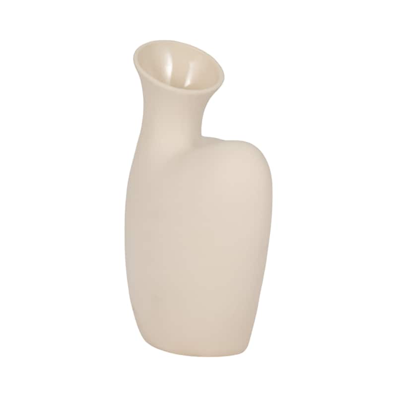 Sagebrook Home Ivory 8-inch Stoneware Bust Vase, Sand Finish