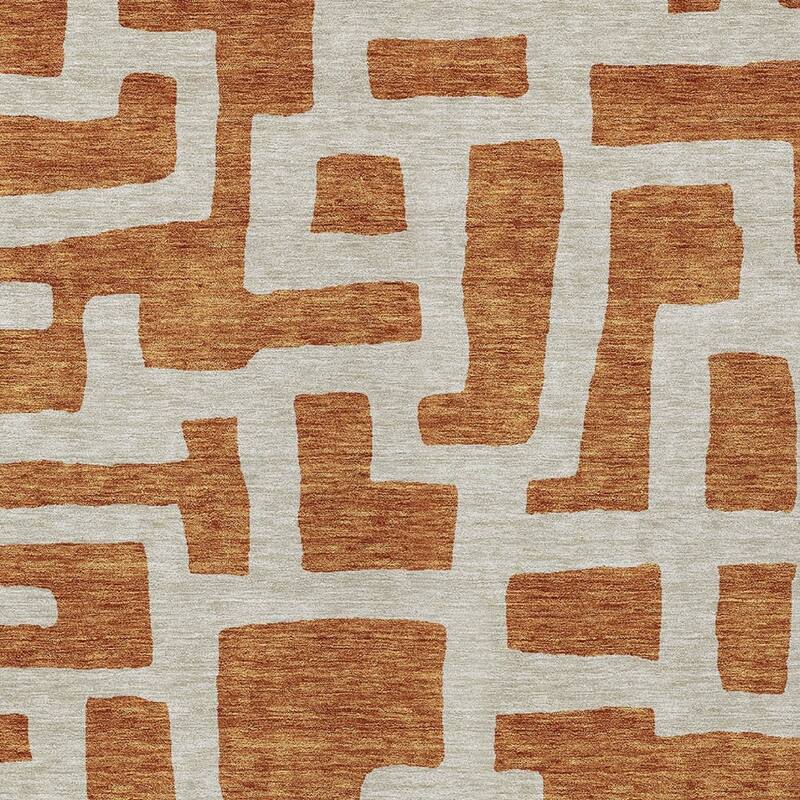 HomeRoots Abstract Transitional Rectangle Outdoor Rug