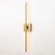 preview thumbnail 15 of 119, 1-Light Black/ Gold/ Nickel Modern Long Linear Strip Wall Sconce Dimmable LED Bathroom Vanity Light
