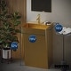 preview thumbnail 3 of 6, Karran Cinox Stainless Steel Rectangular Pedestal Sink
