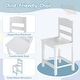 preview thumbnail 8 of 7, Gymax Kids Study Desk & Chair Set w/Chair 2 Storage Cabinets Drawer 4