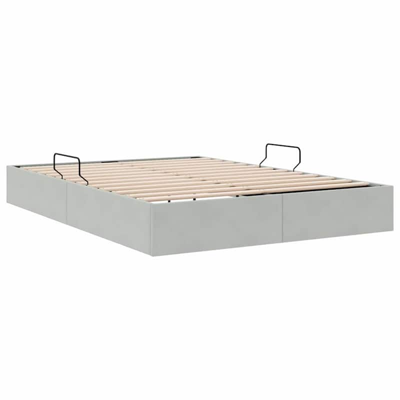 vidaXL Storage Bed with Mattress in Velvet