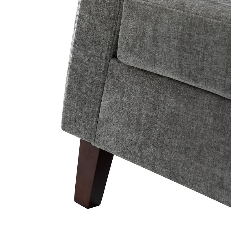 Ganymedes Upholstered Accent Club Chair with Wood Legs by HULALA HOME