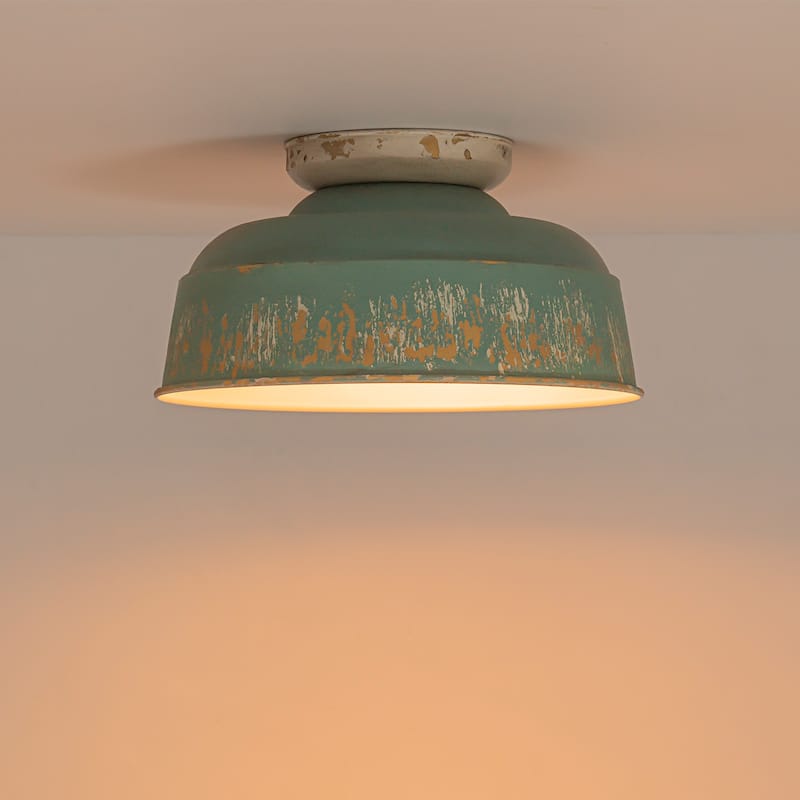 2-Light Farmhouse Semi Flush Mount Ceiling Light