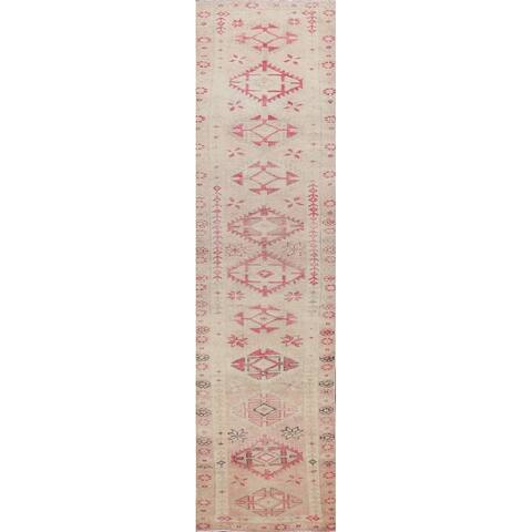 Muted Authentic Oushak Turkish Oriental Wool Runner Rug Hand-knotted - 2'8" x 12'0"