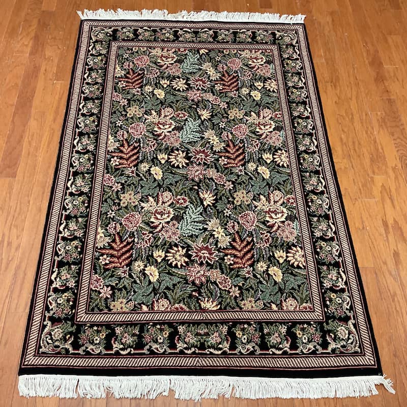 HERAT ORIENTAL Handmade William Morris Wool Rug - 4' x 6'2"