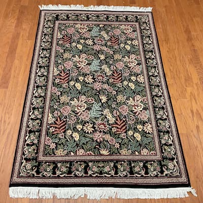 HERAT ORIENTAL Handmade William Morris Wool Rug - 4' x 6'2"