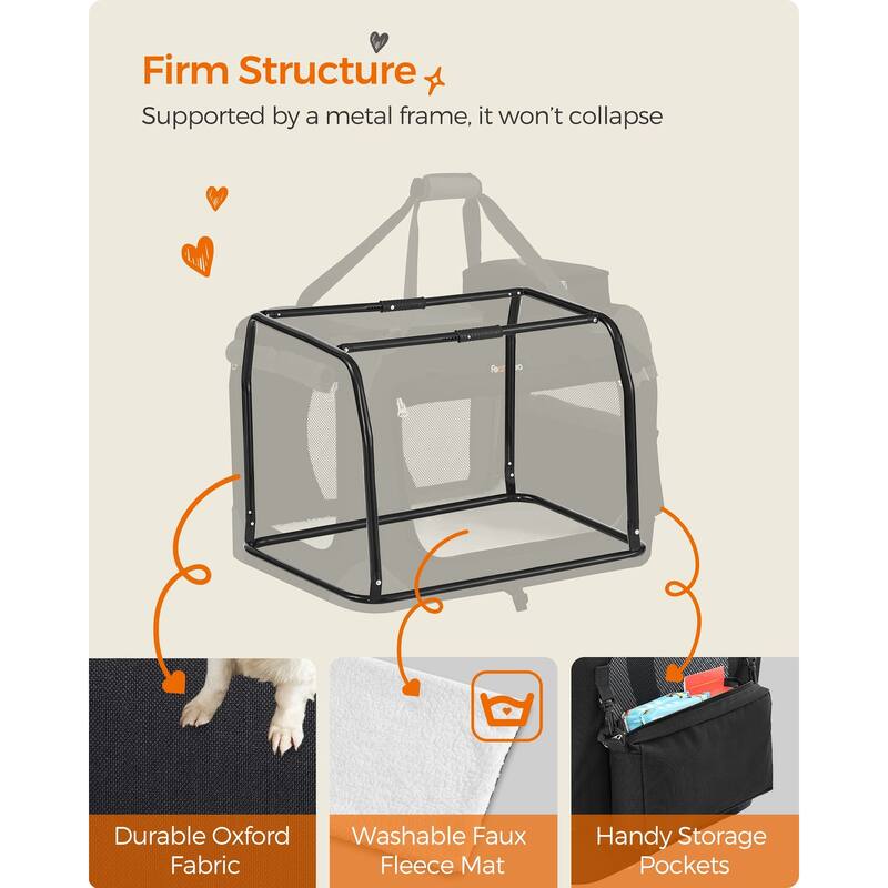 Convenient and Comfortable Pet Carriers for Dogs in Black, Portable and Foldable