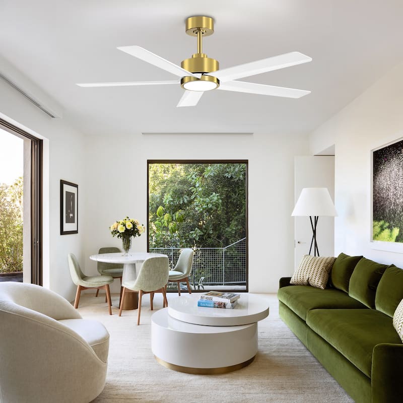 Breezary 65"/52"/42" 5-Blade LED Ceiling Fan with Light Kit and Remote