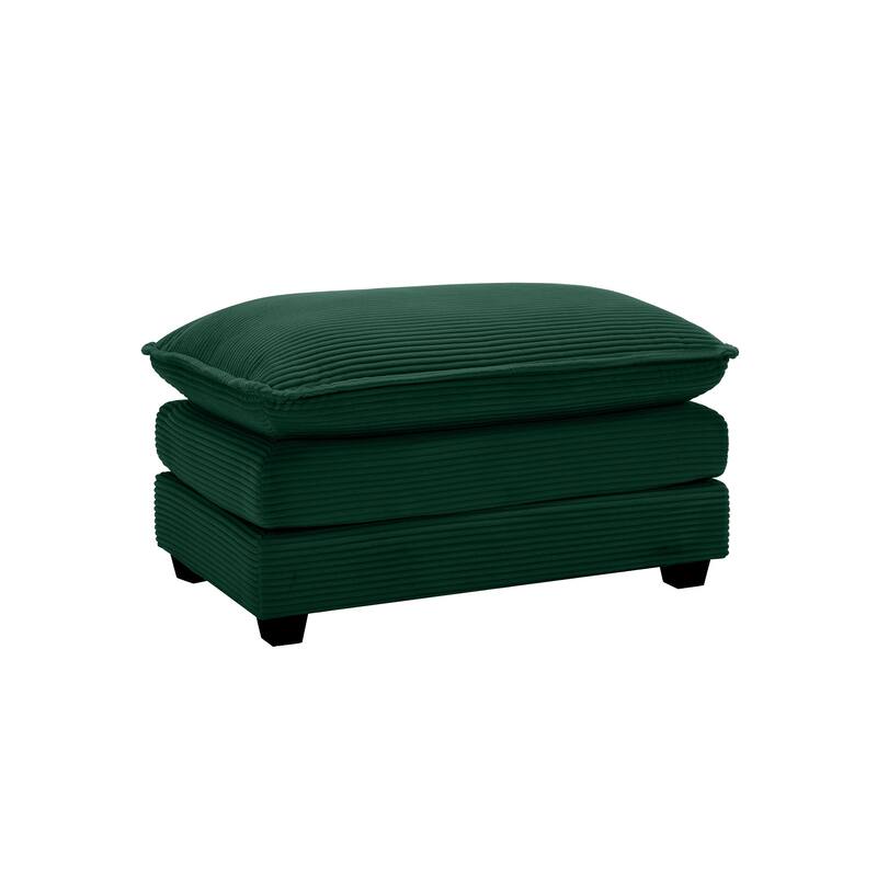 Ottoman Footstool in Corduroy Fabric, Can be Used with 2 Seater Sofas, 3 Seater Sofas and 4 Seater Sofas