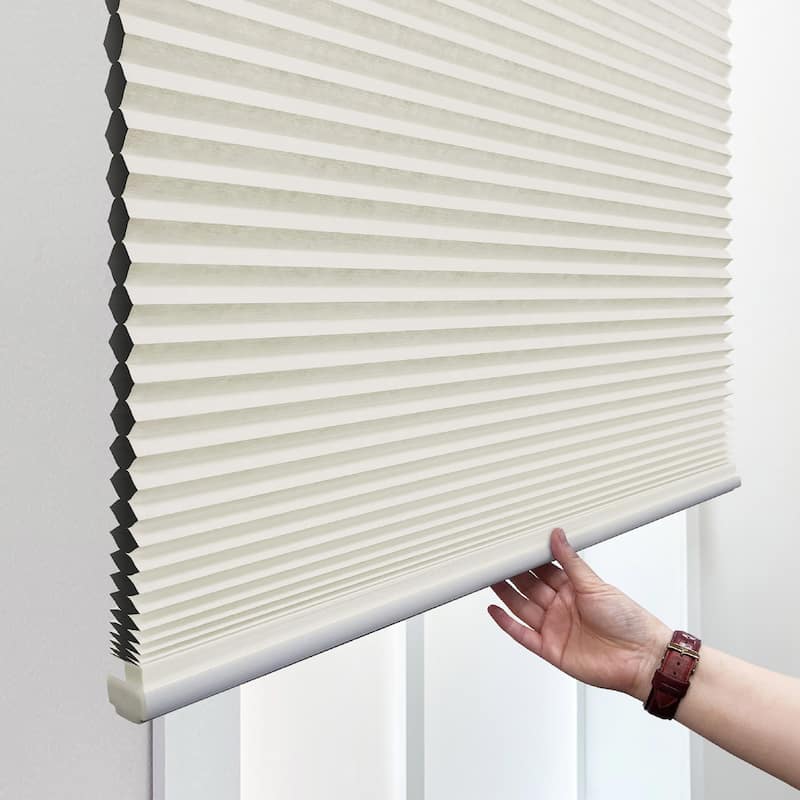 72-inch Tan/White Cordless Blackout Cellular Shade