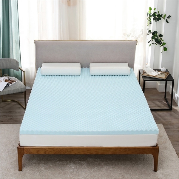 Egg Crate Gel Memory Foam Mattress Topper California KING Bed