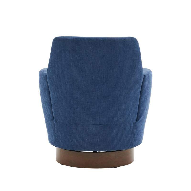 Polyester Swivel Barrel Chair