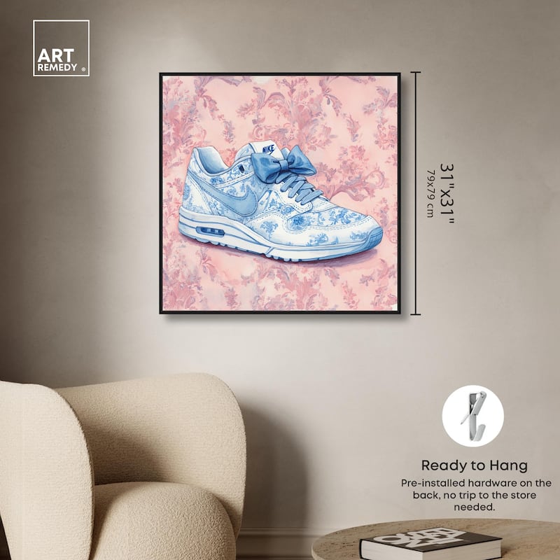 Blue Bow Sneaker II Canvas by Art Remedy