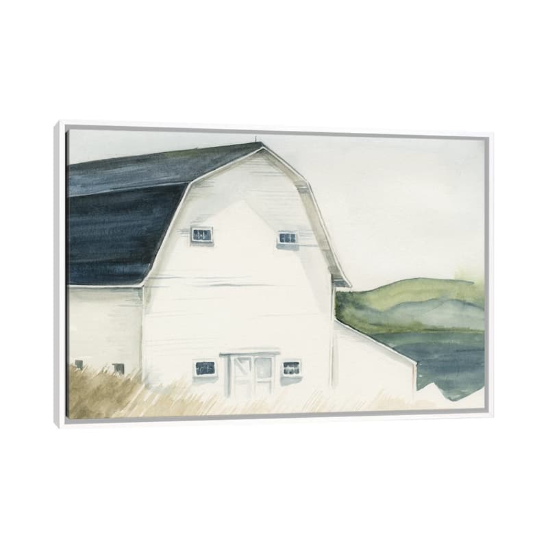 iCanvas "Watercolor Barn IV" by Jennifer Paxton Parker Framed Canvas Print - White - 18x26