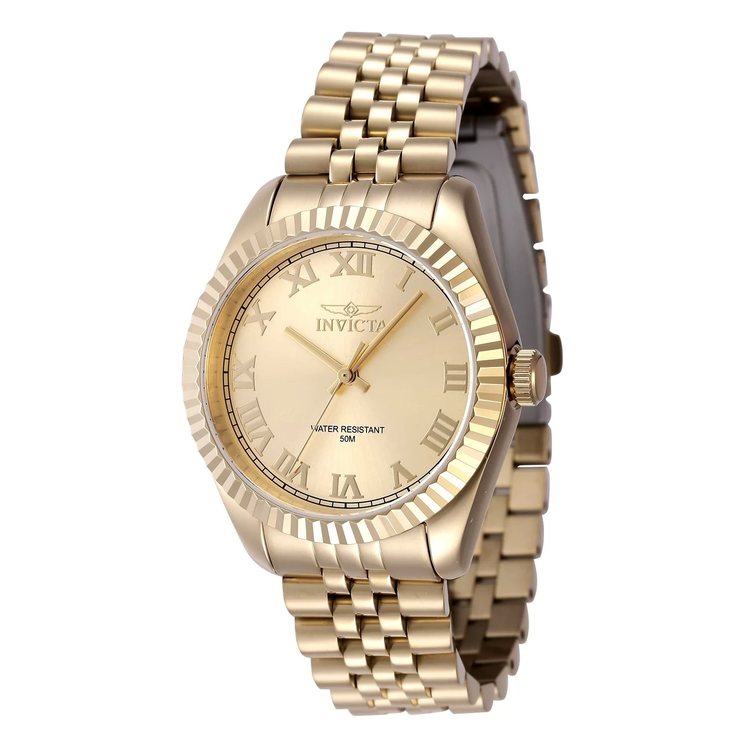 Invicta Women's 47418 Specialty Quartz 3 Hand Gold Dial Watch