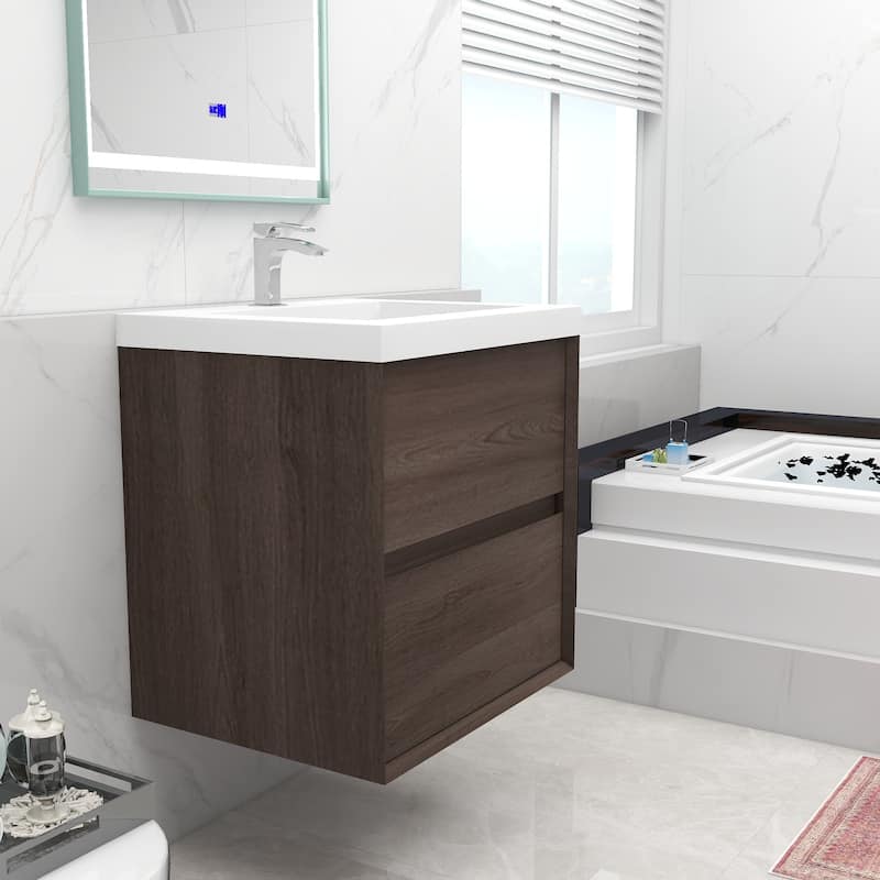 Selina 24" Wall Mounted Vanity with Single Sink - 24