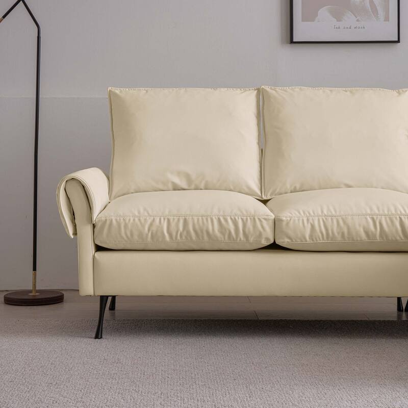 81" Technical leather L-Shaped Sofa Couch