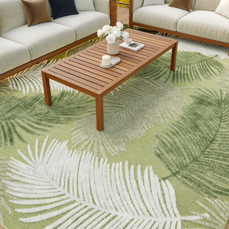 Nourison Suncoast Indoor/Outdoor Nature Area Rug.