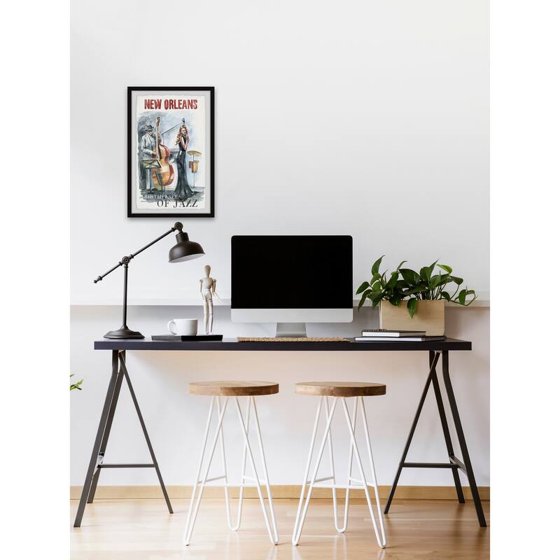 'Jazz Birthplace' Framed Painting Print