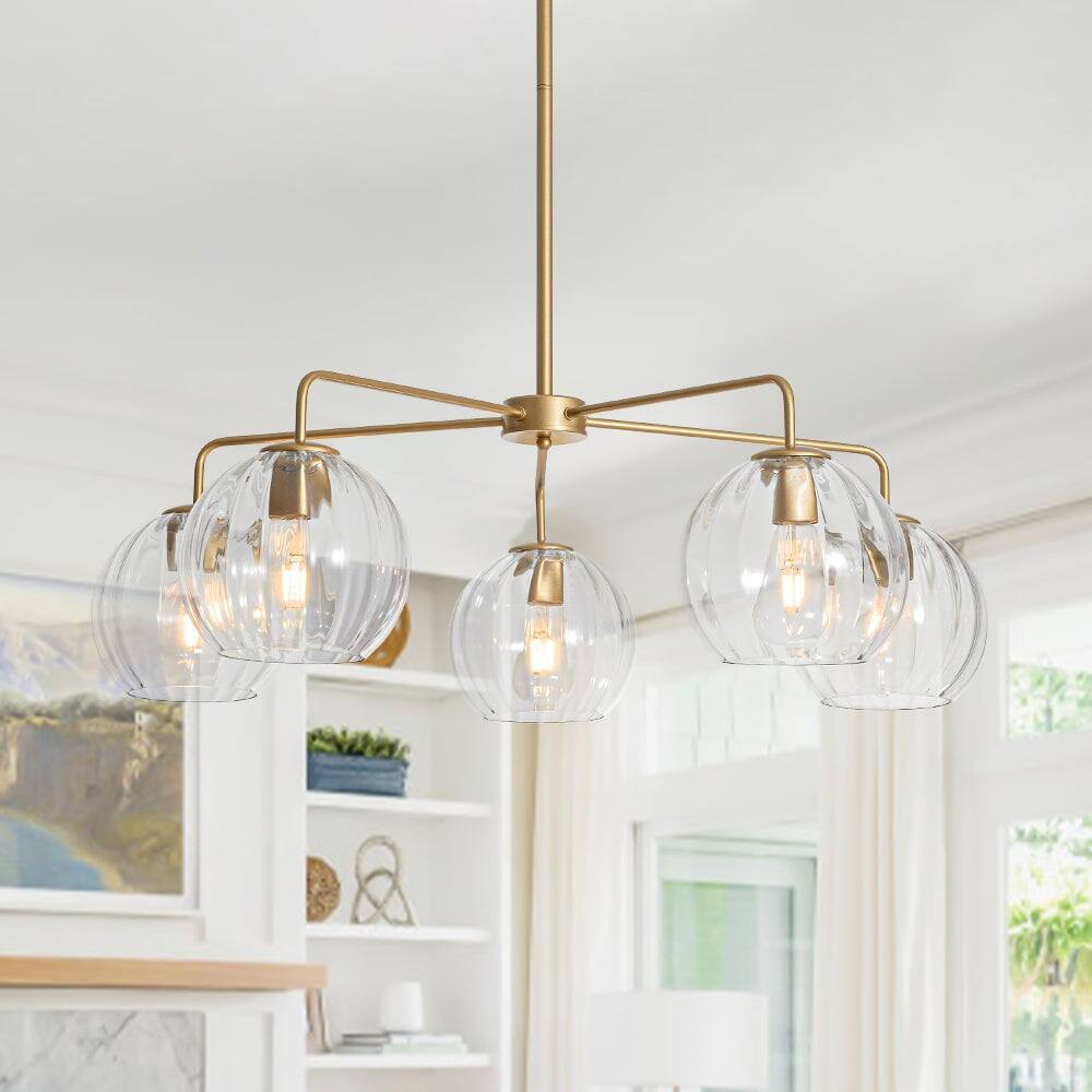 Option Brass & Ribbed Glass