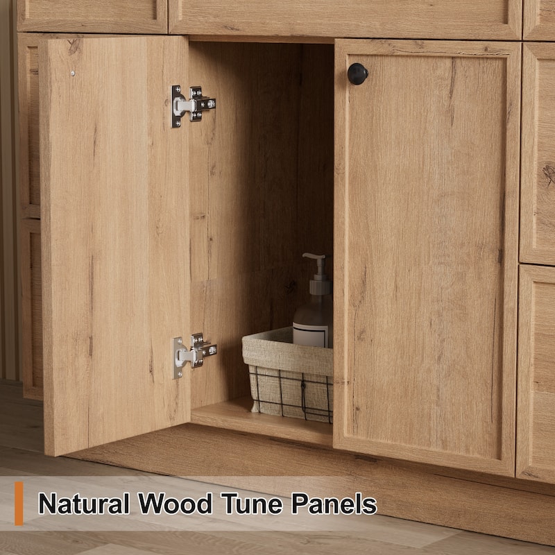 36"/48"/60"/72" Bathroom Vanity Set with Sink & Faucet