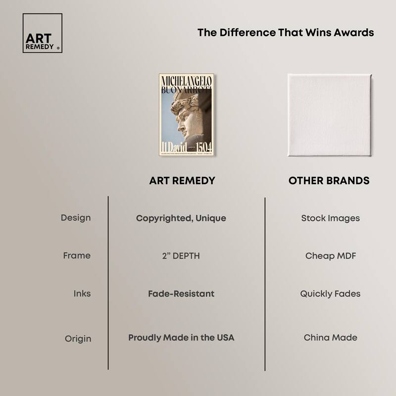David in Marble Canvas by Art Remedy