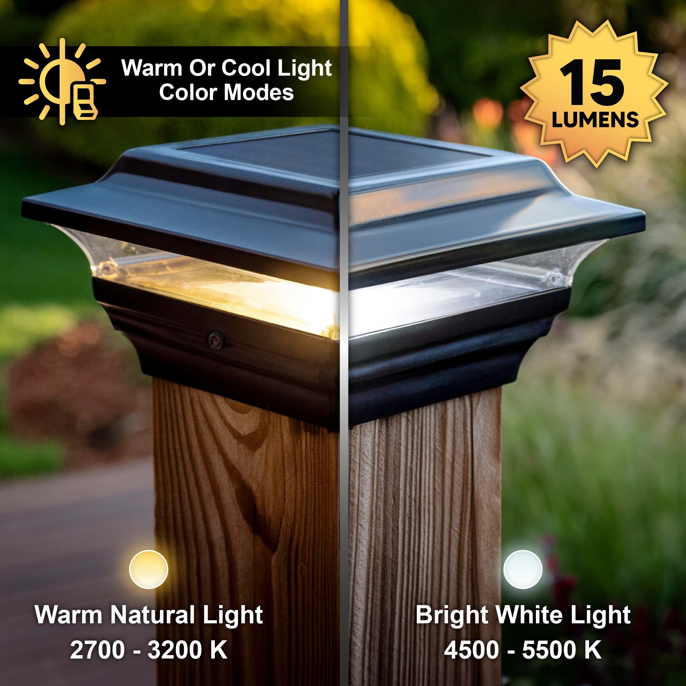 Imperial solar post cap light top
