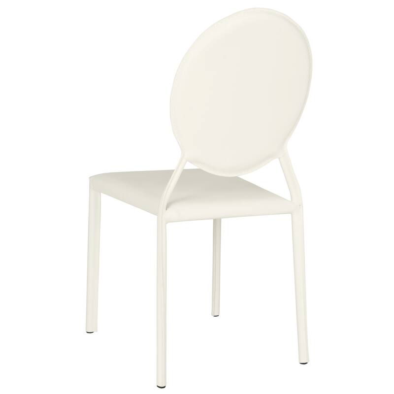 SAFAVIEH Gearldine Mid-Century White Dining Chair (Set of 2) - 17.3" x 22.5" x 37.4" - 17Wx23Dx37H