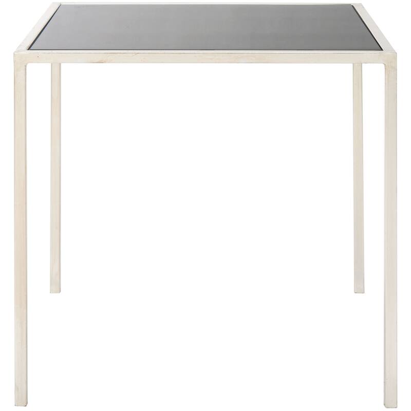 SAFAVIEH Treasures Raquel Gold/ Mirror Top Accent Table - 18.1" x 18.1" x 18.1" - 18Wx18Dx18H - Silver/Black