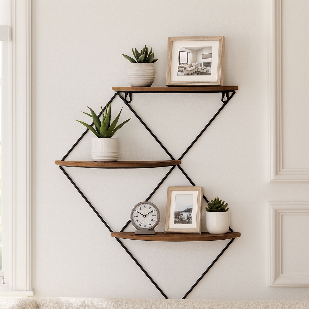 Metal-Wood-3-tier-Diamond-Wall