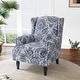 preview thumbnail 15 of 80, Mid-Century Modern Linen/ Vegan Leather Wing Back Accent Chair