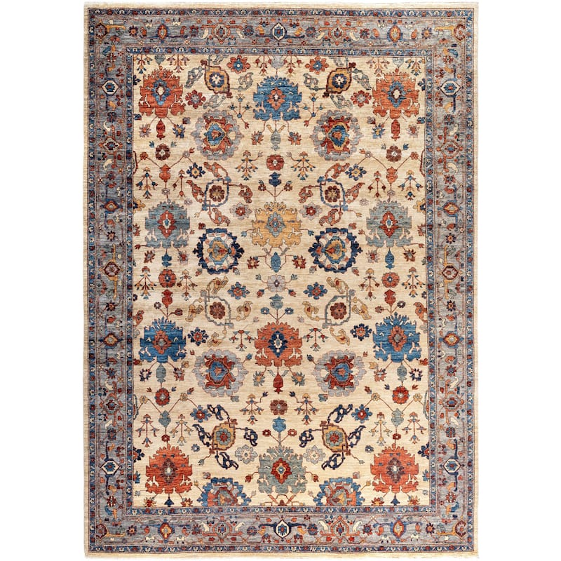 Serapi One-of-a-Kind Hand-Knotted Area Rug - Ivory - 10' 1" x 14' 0"