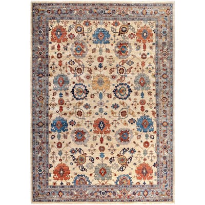 Serapi One-of-a-Kind Hand-Knotted Area Rug - Ivory - 10' 1" x 14' 0"