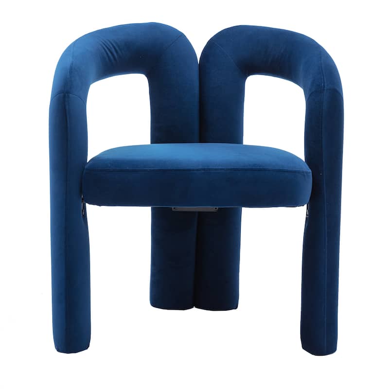 Set of 2 Contemporary Velvet Fabric Upholstered Accent Armchair