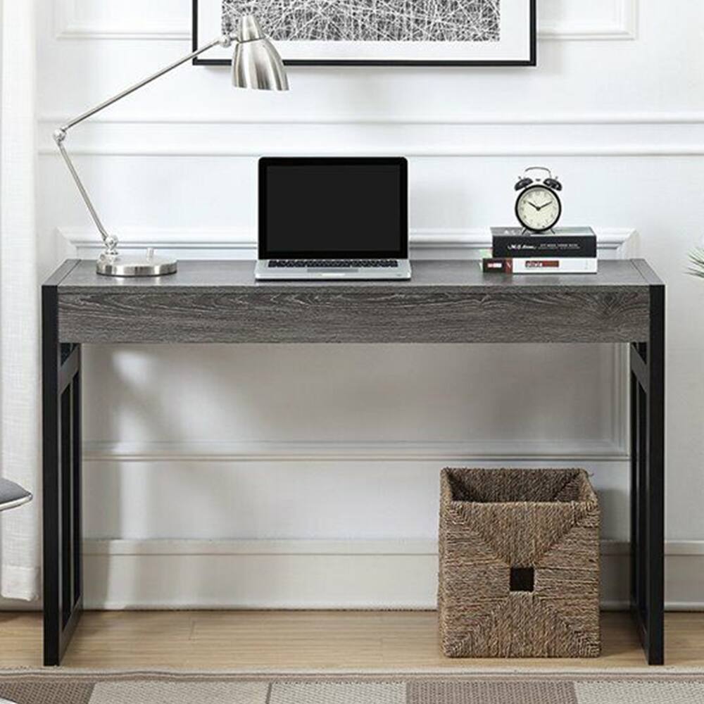 Convenience Concepts Console Table in Weathered Gray Wood and Metal
