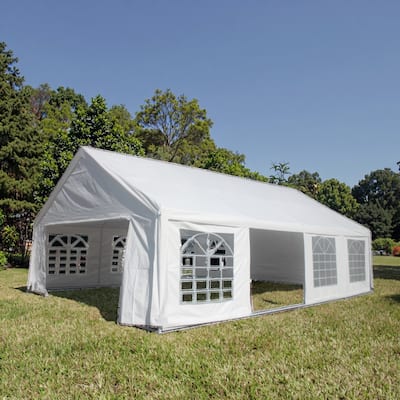 20x30ft Party Tent Heavy Duty Outdoor Gazebo White Event Shelter Wedding Canopy Tent for Parties Carport BBQ Commercial