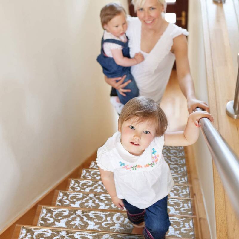 SUSSEXHOME Floral Collection Stair Treads 9 in. x 28 in.