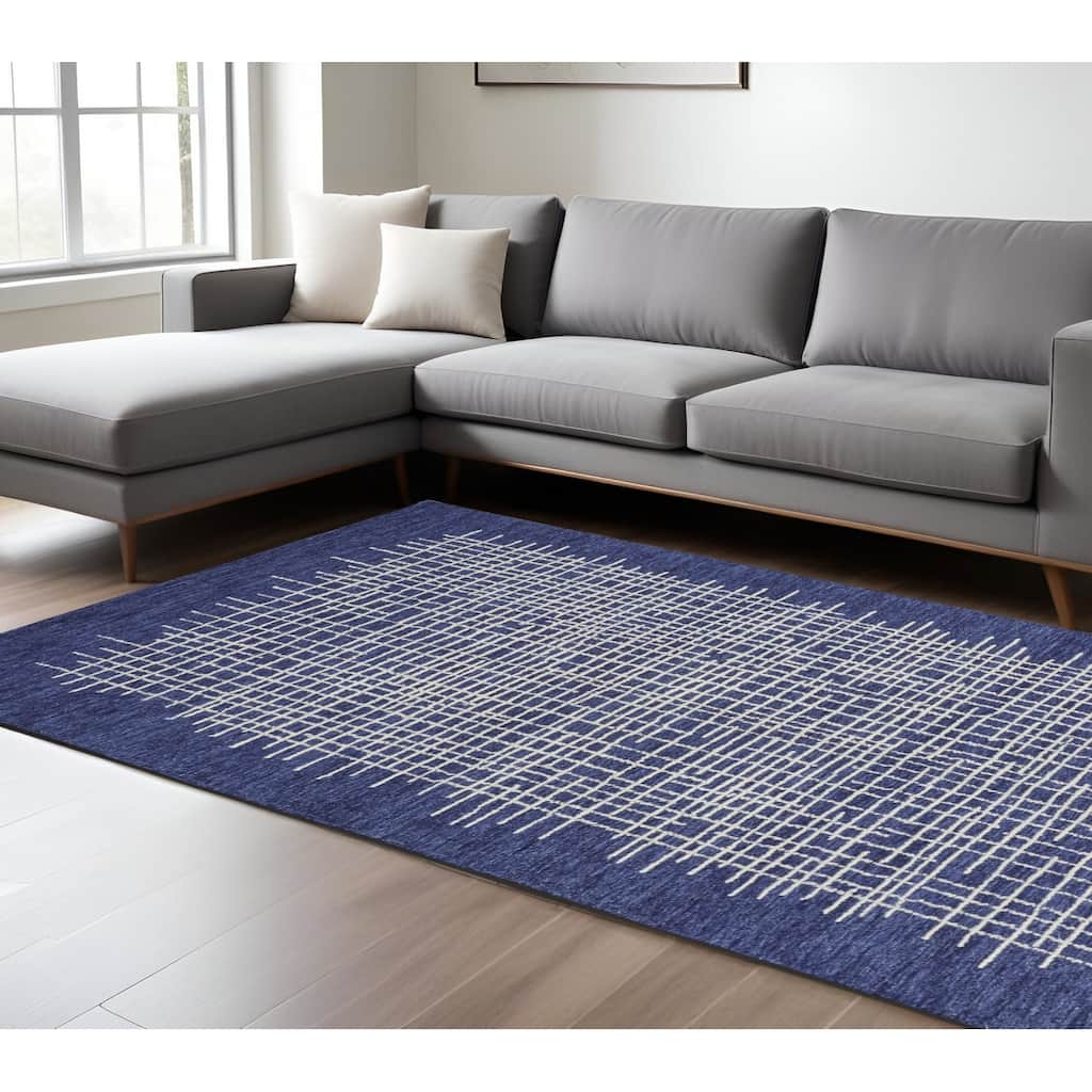 Wiva Hand Tufted Traditional Stain Resistant Area Rug By HomeRoots - 8' x 10'