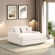 preview thumbnail 1 of 9, Furniture of America Venden Modern Chenille Padded 2-Seater Chaise Loveseat with USB Charger and Cup Holders White