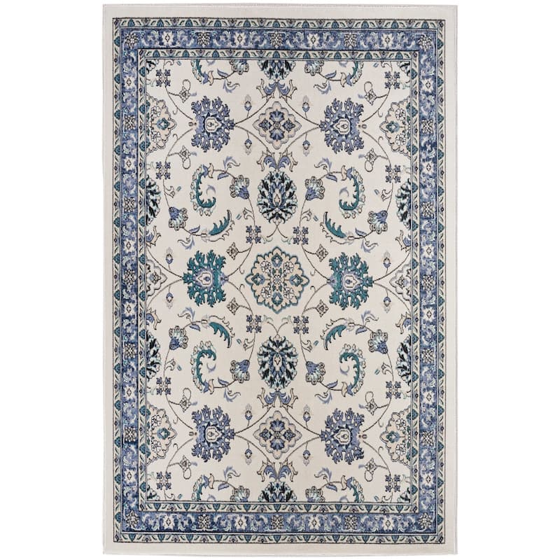 Nourison Sandy Indoor/Outdoor Persian Area Rug - 4'x6' - Ivory/Blue