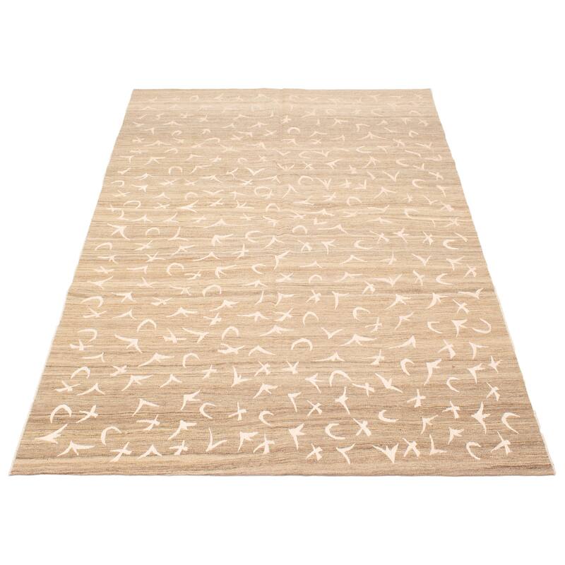 ECARPETGALLERY Flat-Weave Ankara FW Brown Wool Kilim - 5'10 x 9'0
