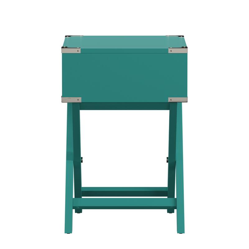 Kenton X Base Wood Accent Campaign Table by iNSPIRE Q Bold